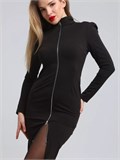 Платье карандаш обтягивающее с молнией SeDress-molnia-black