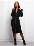 Платье карандаш обтягивающее с молнией SeDress-molnia-black