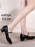 Туфли на широком каблуке с ремешком ZZFolk-dance-black