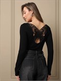 Лонгслив женский coquette с красивой спиной SeTop-butterfly-black