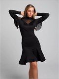 Боди для танцев с бахромой SeBody-latina-black