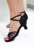 Туфли танцевальные обувь для бальных танцев латина женские Latina-woman-black