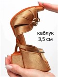 Туфли для бальных танцев для девочек и женщин ZZStandart-deti-brown