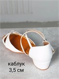 Туфли танцевальные обувь для бальных танцев латина ZZStandart-deti-white