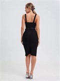Бандажное платье футляр черное Se-Dress-tulip-black