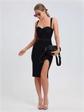 Бандажное платье футляр черное Se-Dress-tulip-black