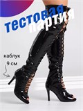 Ботфорты high heels ZZSe-Botf-shnur-black