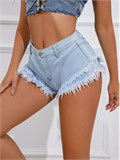 Шорты джинсовые короткие с бахромой SeShorty-bahroma