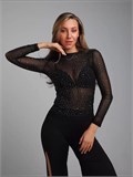 Прозрачная водолазка со стразами SeTop-shine-black