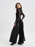 Платье прозрачное из кружева длинное SeDress-gipurlong-black