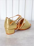 Туфли танцевальные обувь для бальных танцев латина Latina-shine-gold