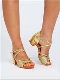 Туфли танцевальные обувь для бальных танцев латина Latina-shine-gold