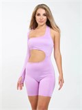Комбинезон для фитнеса и танцев high heels стрип Kombez-assim-lilac