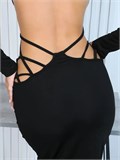 Обтягивающее платье скимс с открытой спиной Dress-openback-black