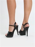 Стрипы единички босоножки Bosson-srtip13-black