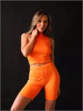 Костюм спортивный с велосипедками Kostum-assim-orange