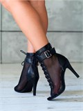 Хилсы для танцев high heels Belt-kozha9-black