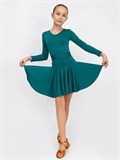 Рейтинговое платье костюм для спортивных танцев бальное valsdress-green