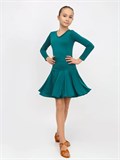 Рейтинговое платье костюм для спортивных танцев бальное valsdress-green