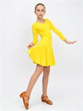 Рейтинговое платье костюм для спортивных танцев бальное valsdress-yellow